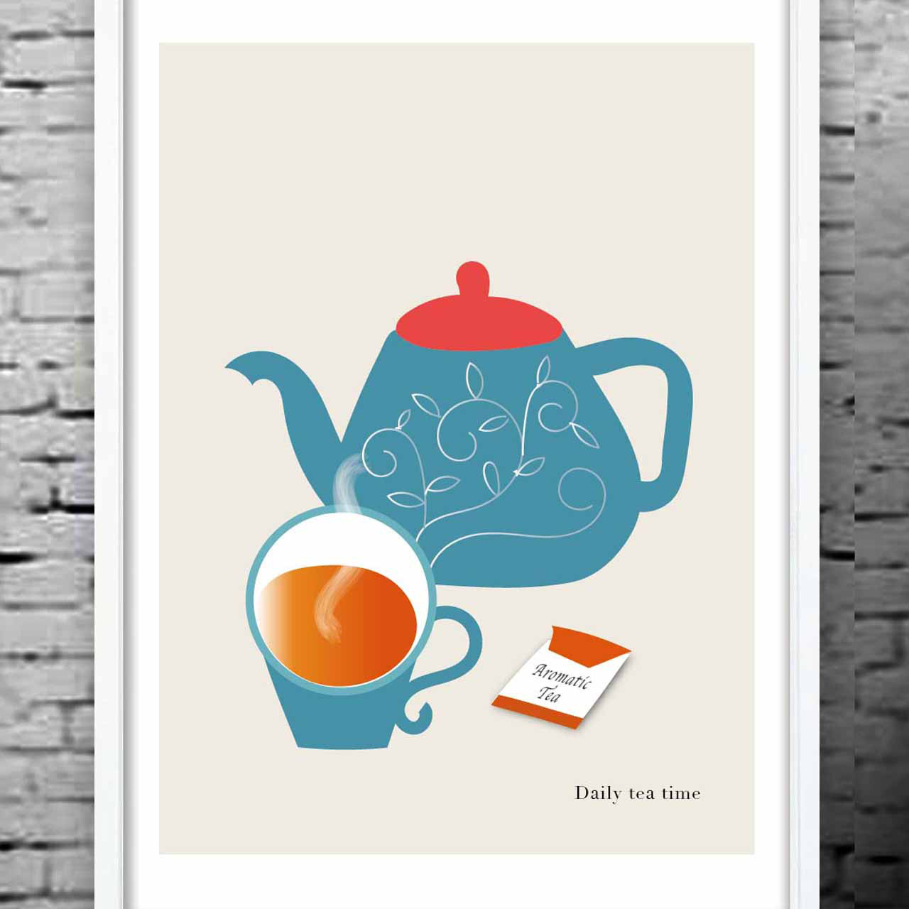 いつものティータイム　イラスト　お気に入り9600件突破　イラスト　ポスター　アートポスター　アート/sei検索新着順