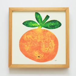 ましかくの絵「オレンジ」 現代アート 正方形 絵画 大月意匠 通販