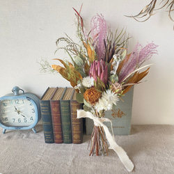 ドライフラワー★大輪プロテアネイティブスワッグ★一点物♪アンティーク♪ ドライフラワー☆大輪プロテアネイティブスワッグ☆一点物♪アンティーク♪