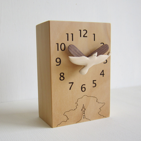 夏の想い出 スクエアー 卓上時計 3枚目の画像