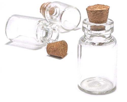 ガラスケース 2サイズセット コルクベース　各10個 ガラスケース 2サイズセット コルクベース 各10個 ガラスケース 2