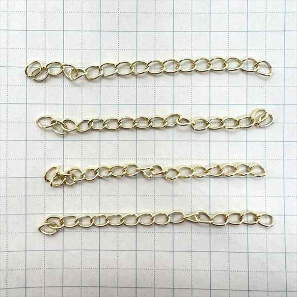 【20本】サービス品 アジャスターチェーン★ブロンズゴールド★60ｍｍ前後 アジャスター 延長金具 ネックレス 2枚目の画像