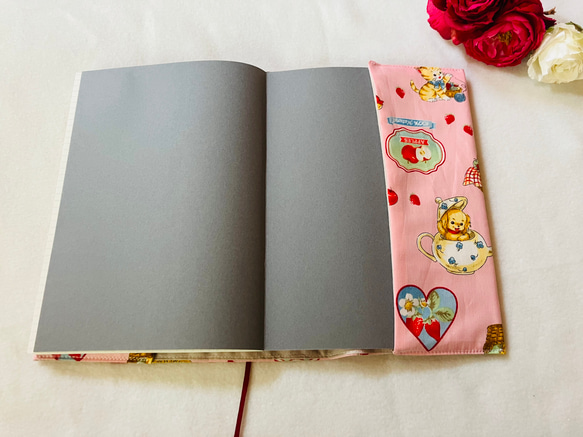 手帳カバー　ハンドメイド　マーガレット＆ソフィー　無印サイズ　A5サイズ　 6枚目の画像