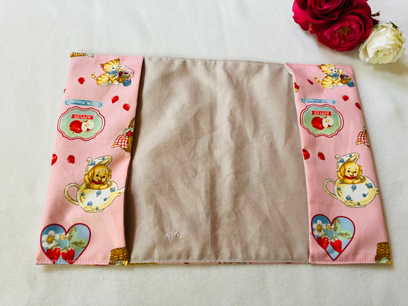 手帳カバー　ハンドメイド　マーガレット＆ソフィー　無印サイズ　A5サイズ　 8枚目の画像