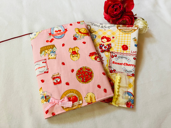 手帳カバー　ハンドメイド　マーガレット＆ソフィー　無印サイズ　A5サイズ　 5枚目の画像