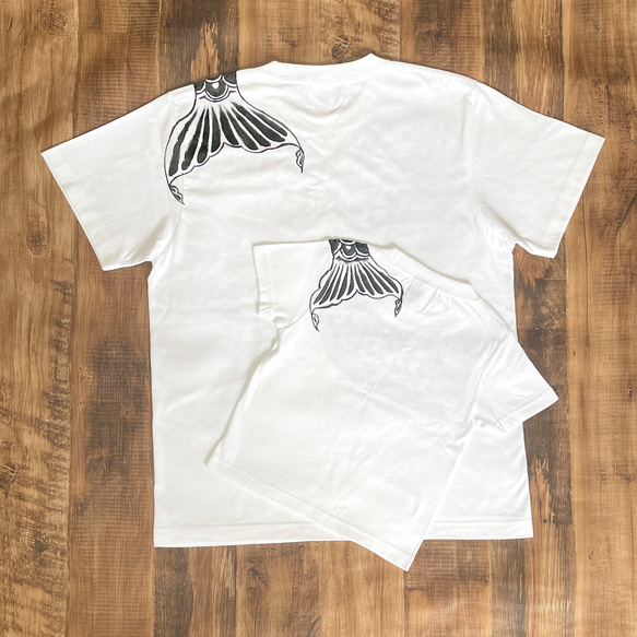 鯉のぼり柄手描きTシャツ 親子セット 送料無料 【creema限定】 2枚目の画像