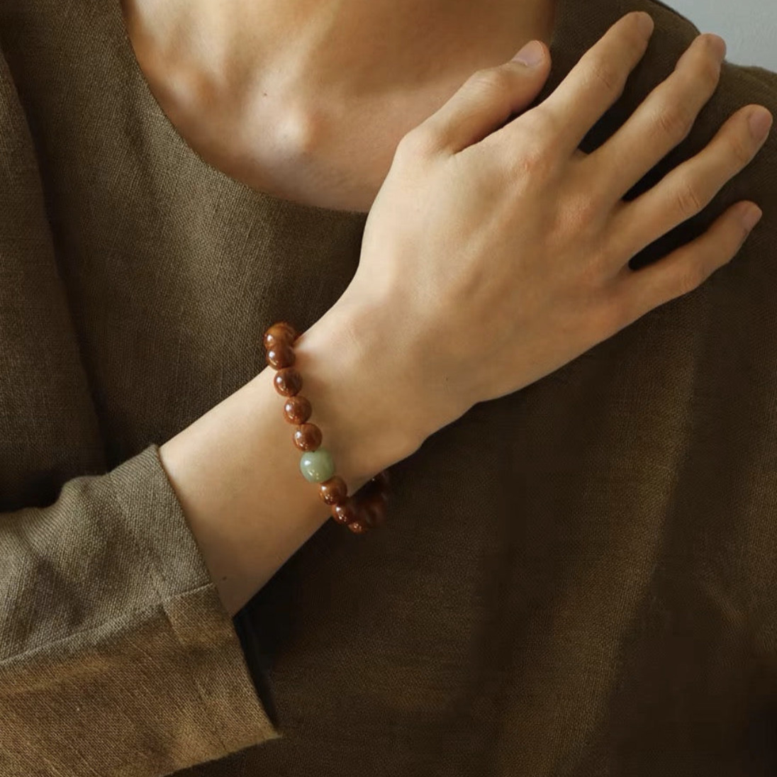 クークの玉化した菩提の文玩念珠ブレスレット