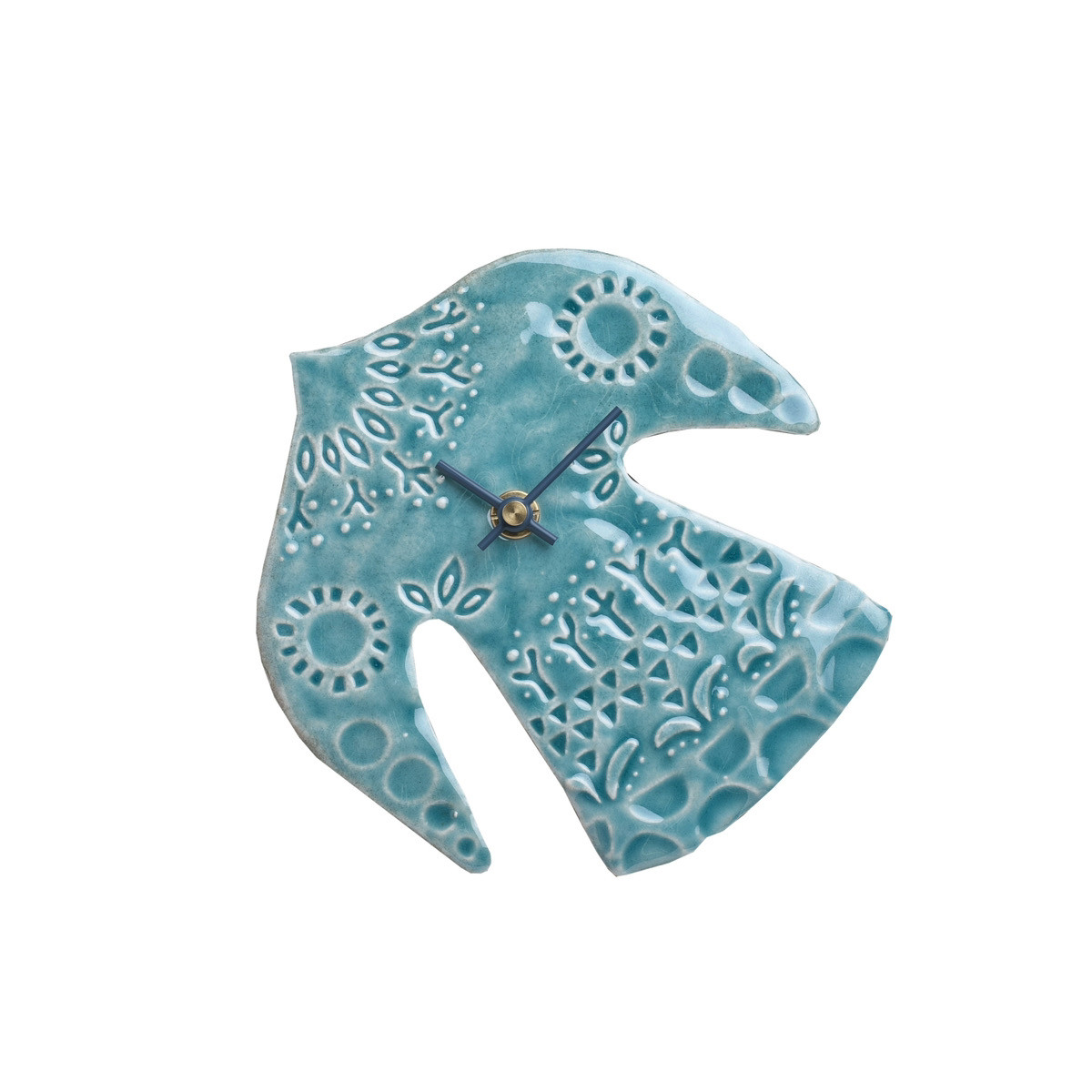 happy bird clock ターコイズ