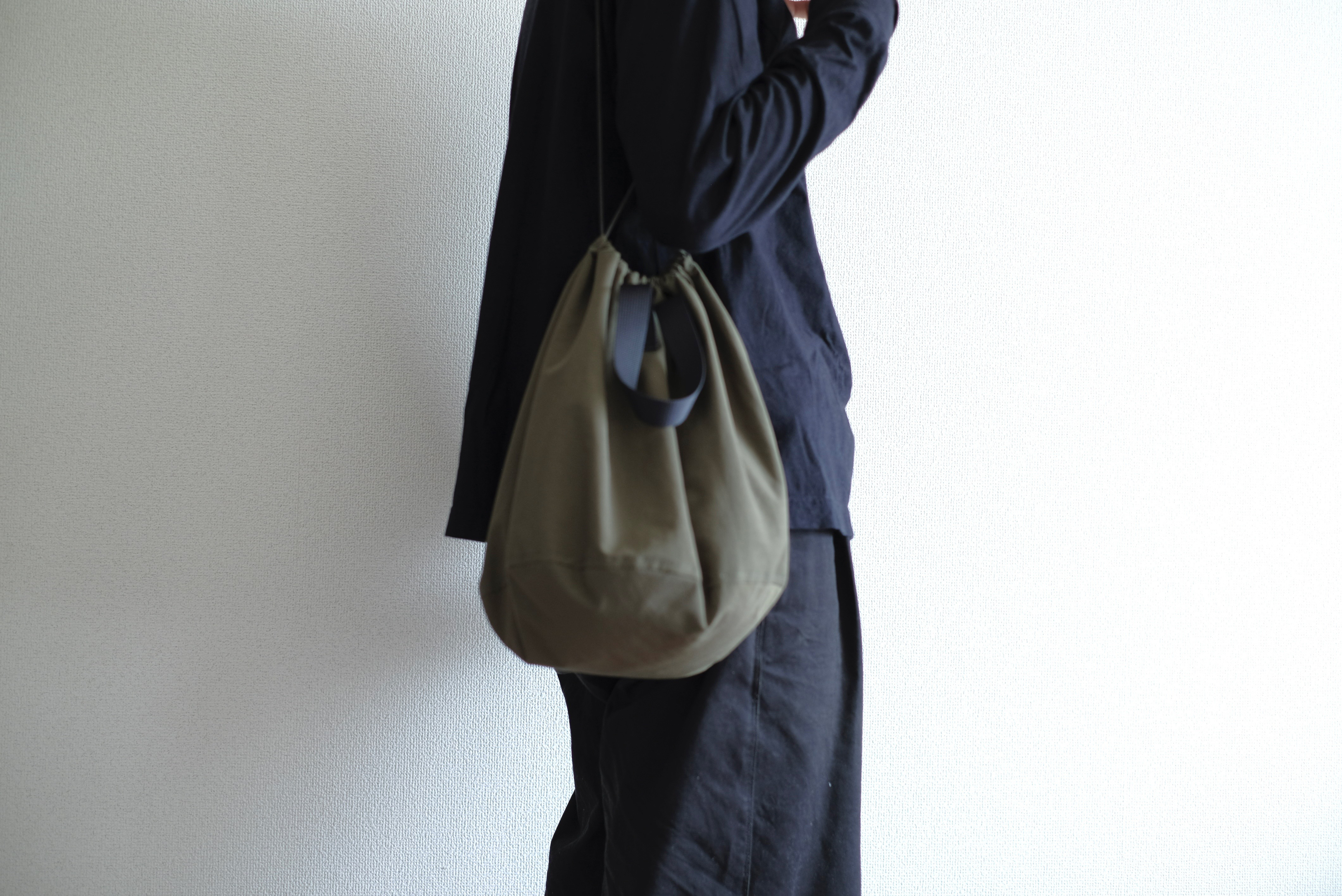 タスランナイロン 巾着 手提げ トートバッグ エコバック   撥水 軽量  オリーブ カーキ