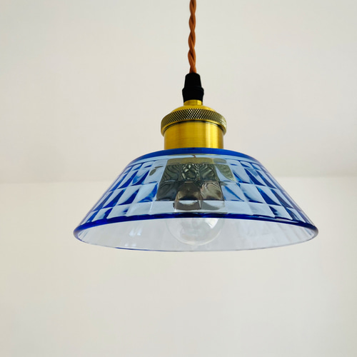 ブルー青 ガラス ペンダントライト モダン オシャレ照明 シーリング