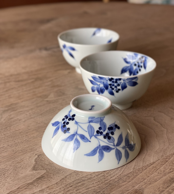 南天 ごはん茶碗 1枚目の画像