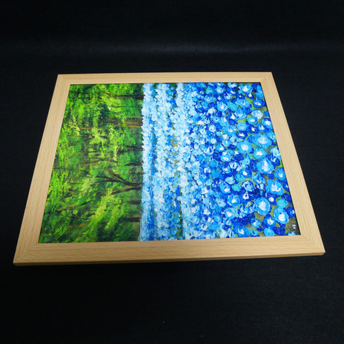 油絵 油彩 油彩画 絵 絵画 【青い花の森の中】 油絵 油彩 油彩画 絵 絵画 【青い花の森の中】 絵画 HR 通販