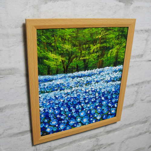 油絵 油彩 油彩画 絵 絵画【森の中の青い花】 油絵 油彩 油彩画 絵 絵画 【森の中の青い花】 絵画 HR 通販