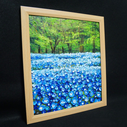油絵 油彩 油彩画 絵 絵画【森の中の青い花】 油絵 油彩 油彩画 絵 絵画 【森の中の青い花】 絵画 HR 通販