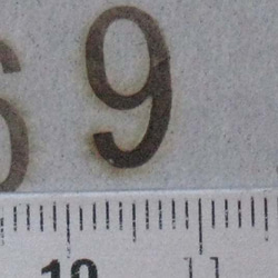 数字　6　or  9  焼印電気ごて仕様、電気ごてなしタイプ 6枚目の画像