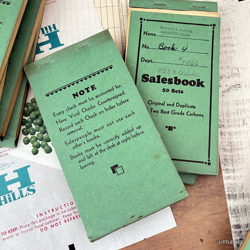 458・R-1847 1942年 使用済み伝票 1冊 SALES BOOK アメリカ 海外
