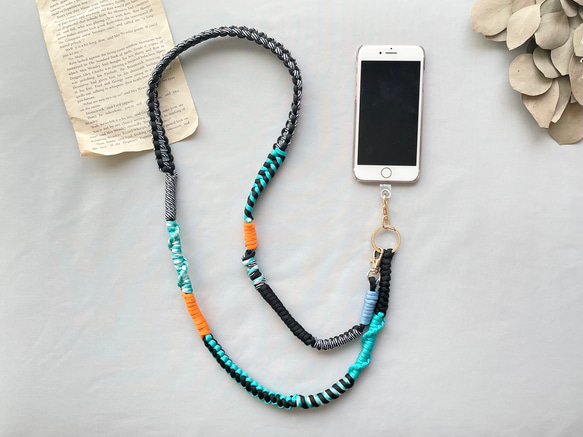 パラコードで作る気まぐれスマホショルダーストラップ(オレンジ