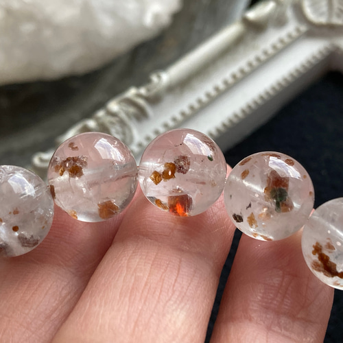 オージャイト＆スペサルティンガーネットインクォーツ 天然石