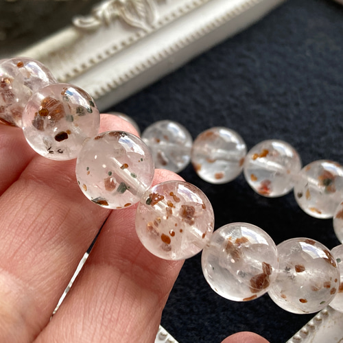 オージャイト＆スペサルティンガーネットインクォーツ 天然石