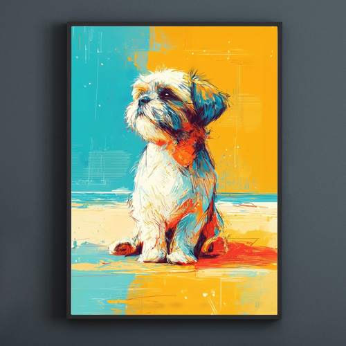 絵画 油絵 犬 シーズ 楽天市場】オイルペイントアート S 「ドッグティーチャーズ