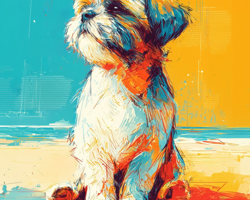 絵画 油絵 犬 シーズ Amazon.co.jp: Hzong 数字油絵 可愛い 萌え シーズー 犬 アニメ