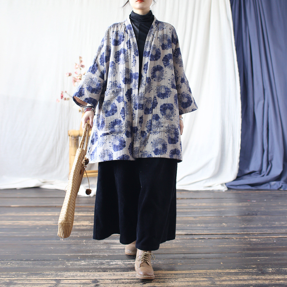 九分袖    マント     上着    コート   2507