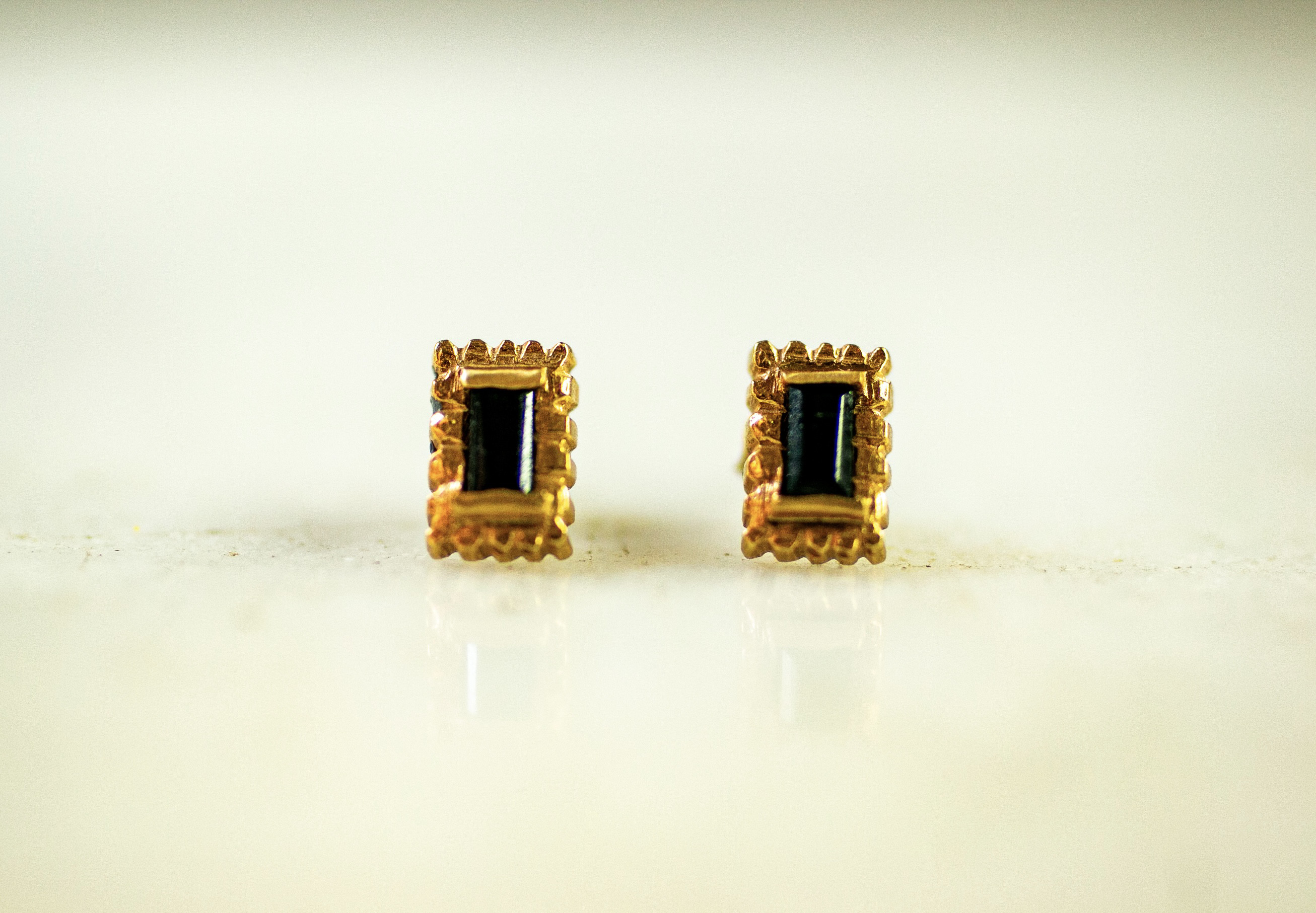 onyx classic frame pierce ・一粒ピアス・オニキス /送料無料