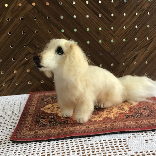 【non様オーダー品】ミニチュアダックス（お座りポーズ） 愛犬のぬいぐるみ - ダックスお座り＆伏せポーズ - 『Fumu Fumu