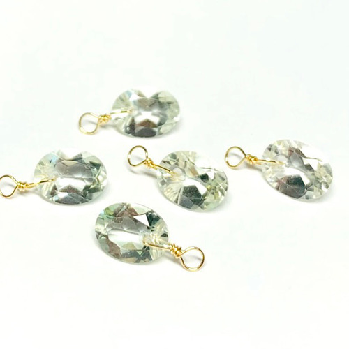 14KGF グロッシュラーガーネットとグリーンアメジストのチャーム