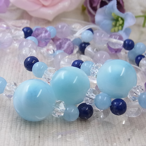 世界三大ヒーリングストーン大粒 ラリマー ラピスラズリ