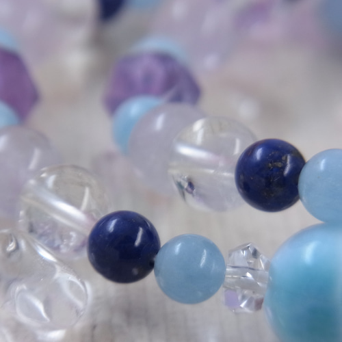 ピカピカ様♥️ラリマー ビッグハート高品質天然石ブレスレット ピカピカ様♥️ラリマー ビッグハート高品質天然石ブレスレット