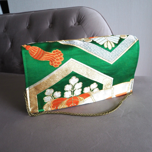 一点物】帯xショルダーバッグ クラッチバッグ リメイク 着物 個性的 和