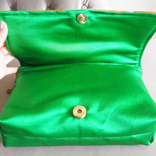 一点物】帯xショルダーバッグ クラッチバッグ リメイク 着物 個性的 和