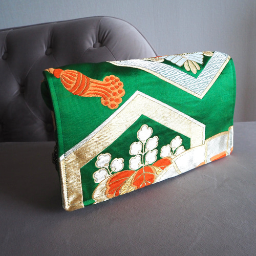 一点物】帯xショルダーバッグ クラッチバッグ リメイク 着物 個性的 和