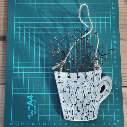 Clay × Wire botanical.. 枯れない 植物 陶器 ワイヤーアート 観葉植物