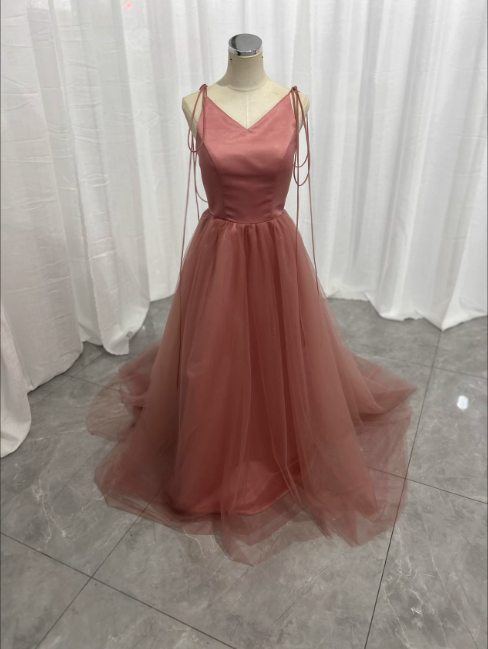 カラードレス ピンク キャミソール ソフトチュール 背中見せ ふわふわ 二次会