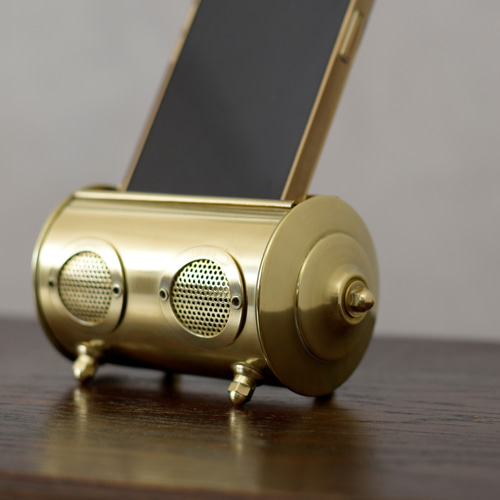 真鍮のスマホスピーカー スマホスタンド・スマホスピーカー