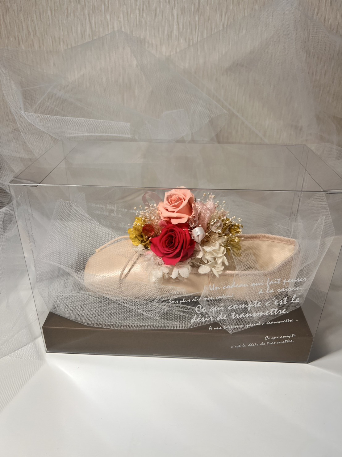 【限定価格】　プリザーブドフラワー×トウシューズ　’バレエブーケ’