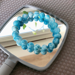 天然無処理 ラリマー ブレスレット15mm-78.5g ブレスレット 天然石屋