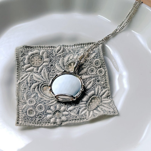 50cm・Silver925・鏡のペンダント：《鏡 02/Miroir 02》 ネックレス