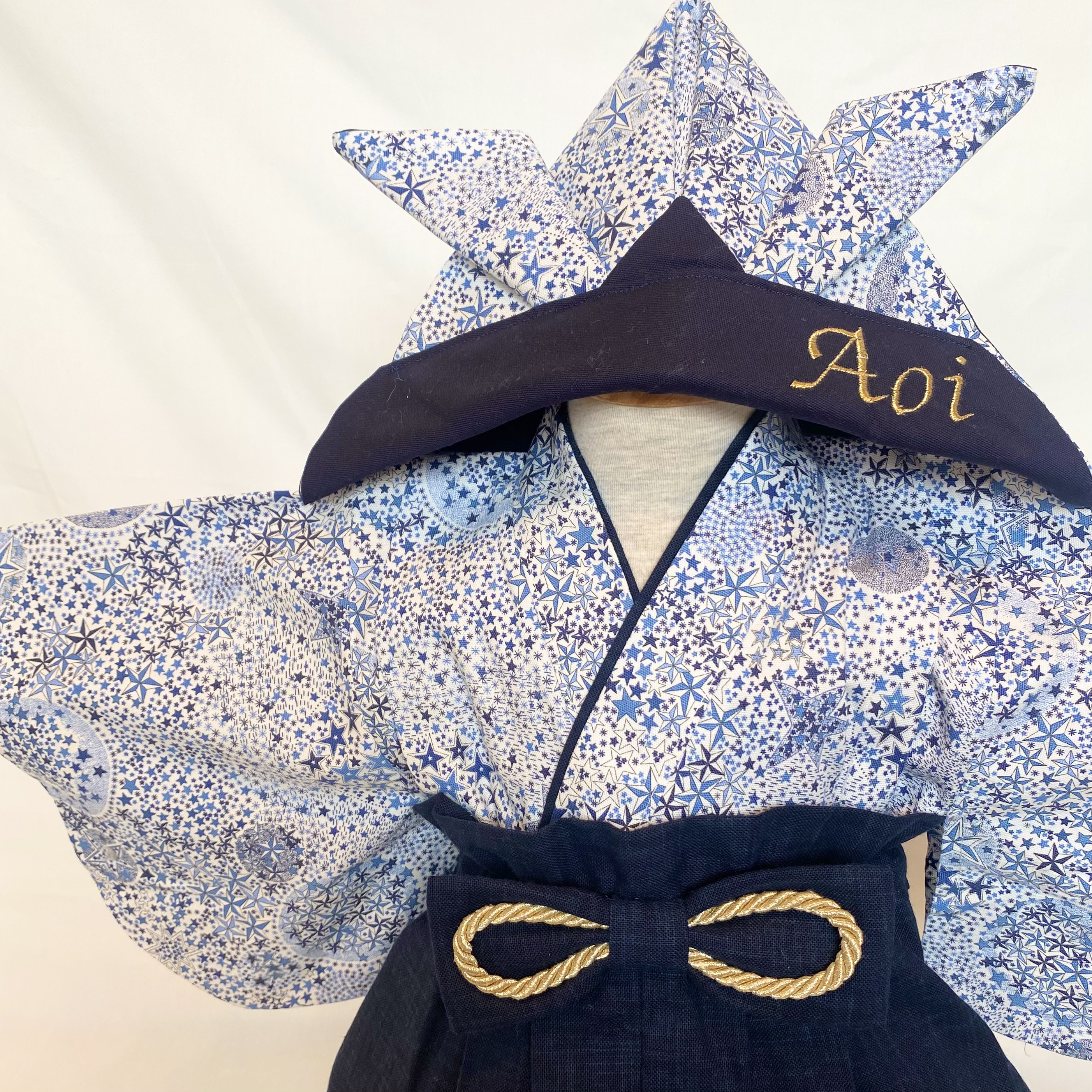 【名前刺繍可】✴︎LIBERTY✴︎布兜＆ベビー袴SET 初節句　端午の節句　こどもの日　出産祝い