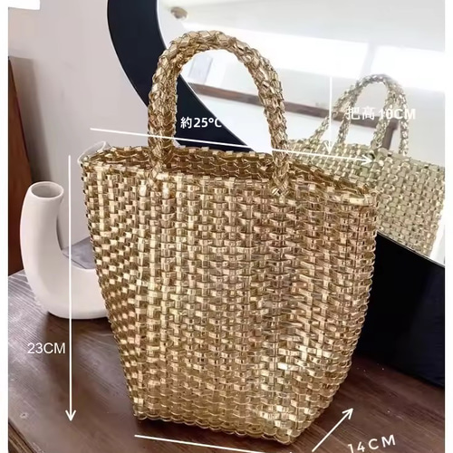 新色追加！再々再入荷！！普通の上いく5色 夏編み込みバッグトート