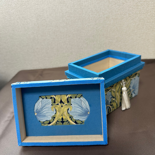 インテリアミニ茶箱 ウィリアムモリス ピンパーネル 自分へのご褒美