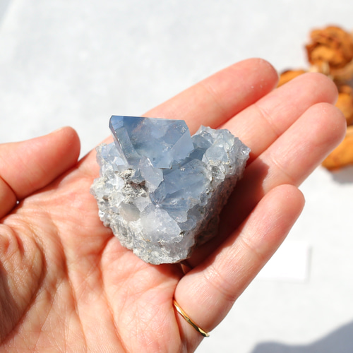 ミニ セレスタイト クラスター天青石 天使の石 鉱物 天然石 安眠 癒し