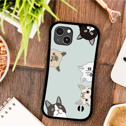 猫 耐衝撃 グリップケース iPhoneケース 2枚目の画像