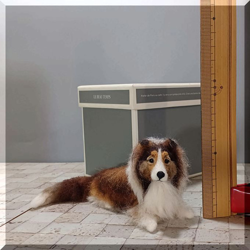 羊毛フェルト犬　シェルティ 羊毛フェルト／シェルティー（ココちゃん） Shetland Sheepdog