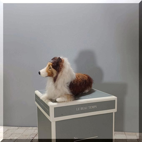 羊毛フェルト 犬 ミニチュア シェルティ シェットランドシープドッグ