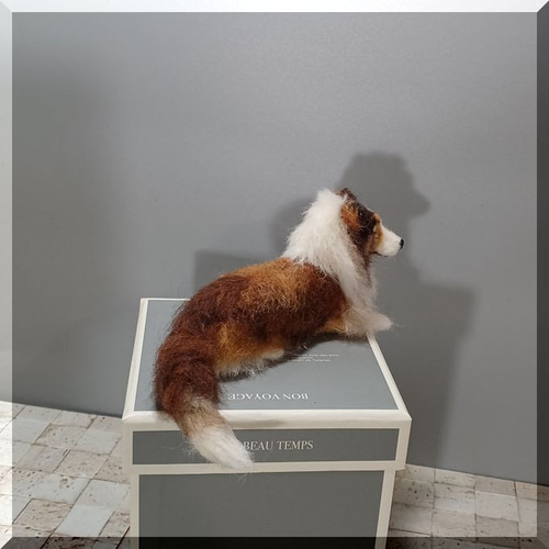 羊毛フェルト 犬 ミニチュア シェルティ シェットランドシープドッグ