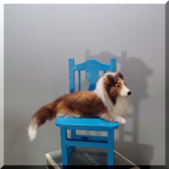 羊毛フェルト犬　シェルティ 羊毛フェルト／シェルティー（ココちゃん） Shetland Sheepdog