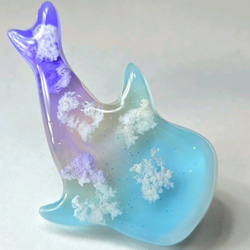空のともだち　ジンベイザメ(暮れゆく空)　ピンバッジ　送料込み 3枚目の画像
